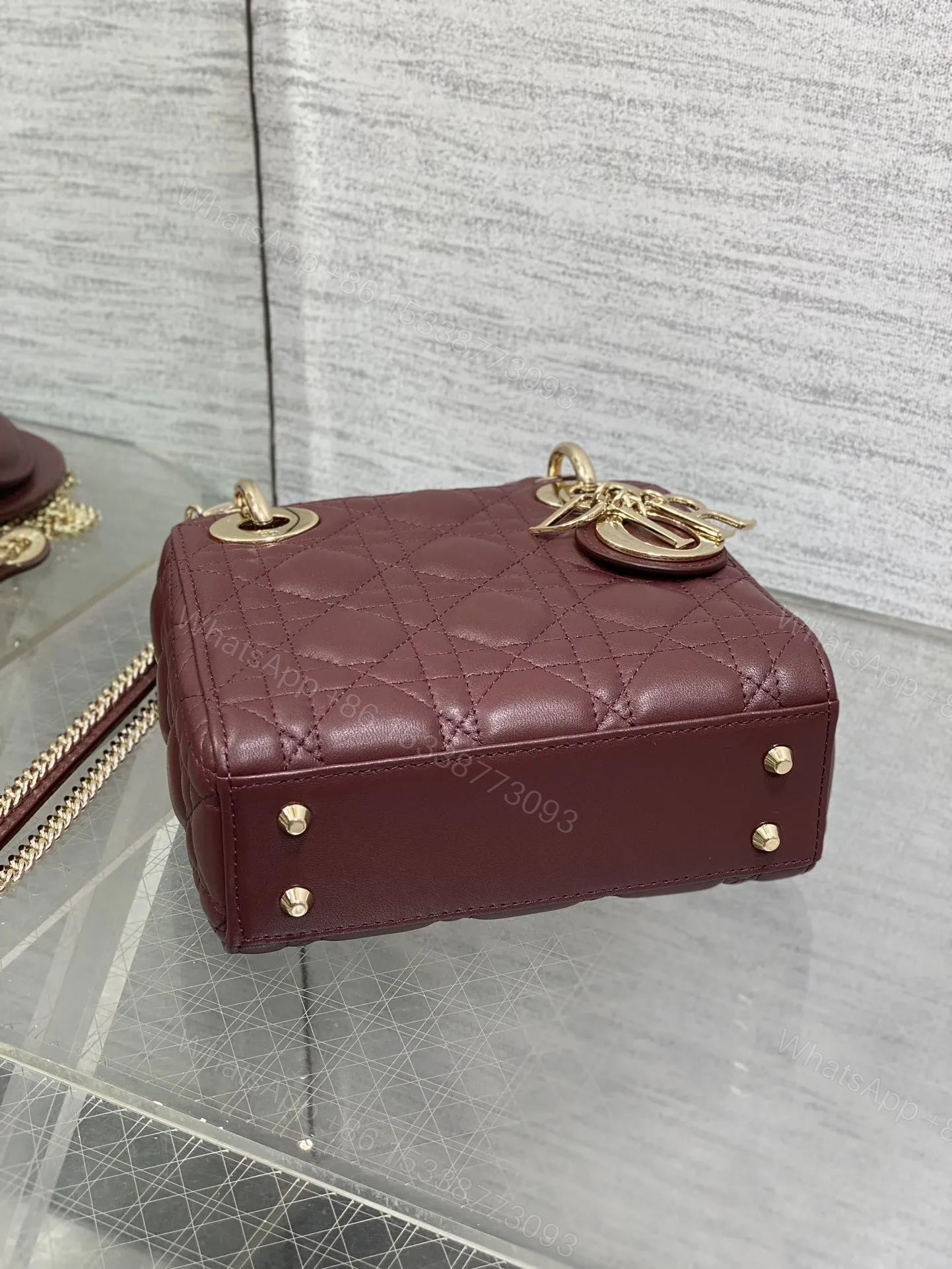 View 2 of Christian Dior Mini Lady Dior bag Gold hardware