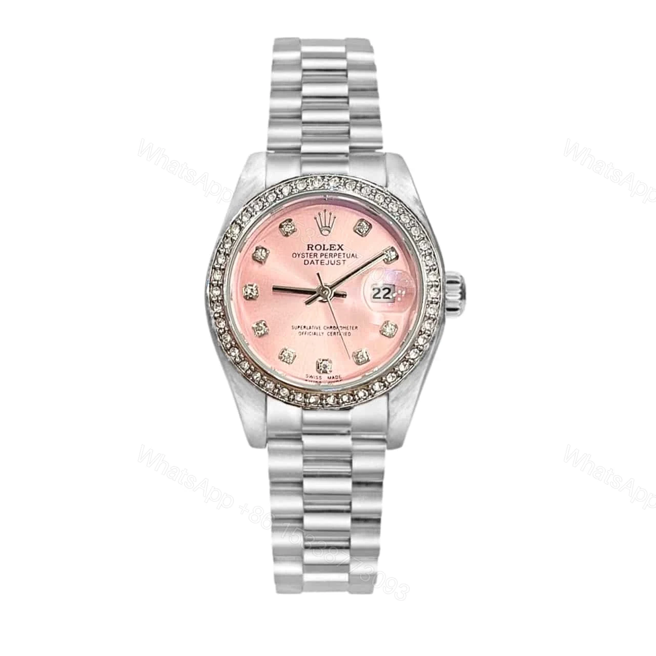 Rolex Lady Datejust 28 Silver Jubilee Diamond Dial In Pink 28Mm — view 1