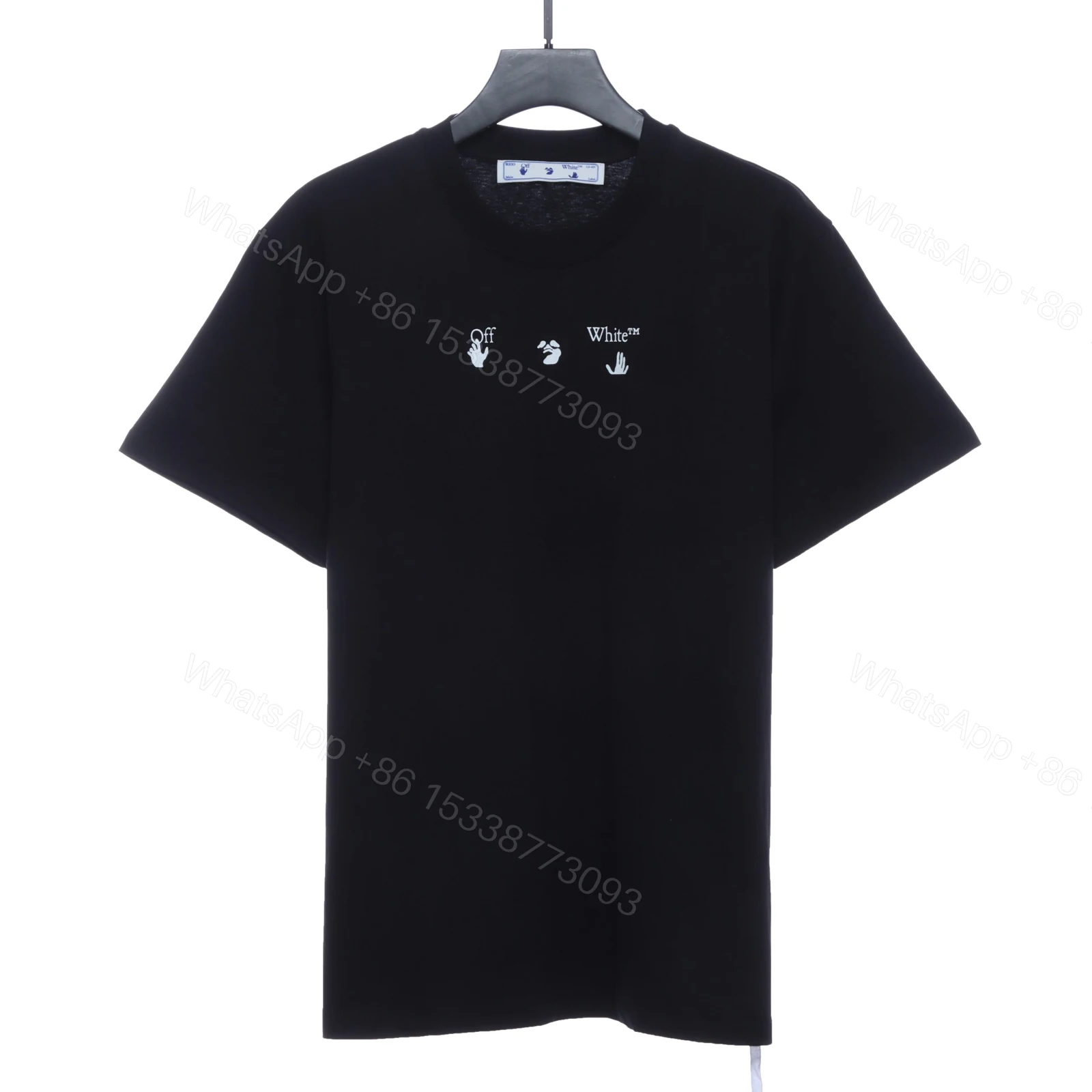 View 4 of Off-White Melting Arrow Print T-Shirt Black Grey