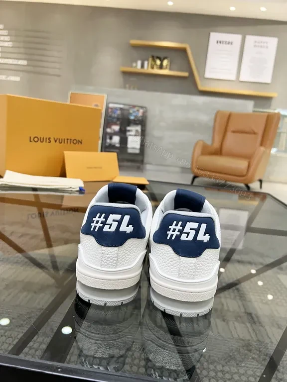 View 5 of Bold Navy-White LV-Inspired High-Tops: All-Day Comfort Sneakers