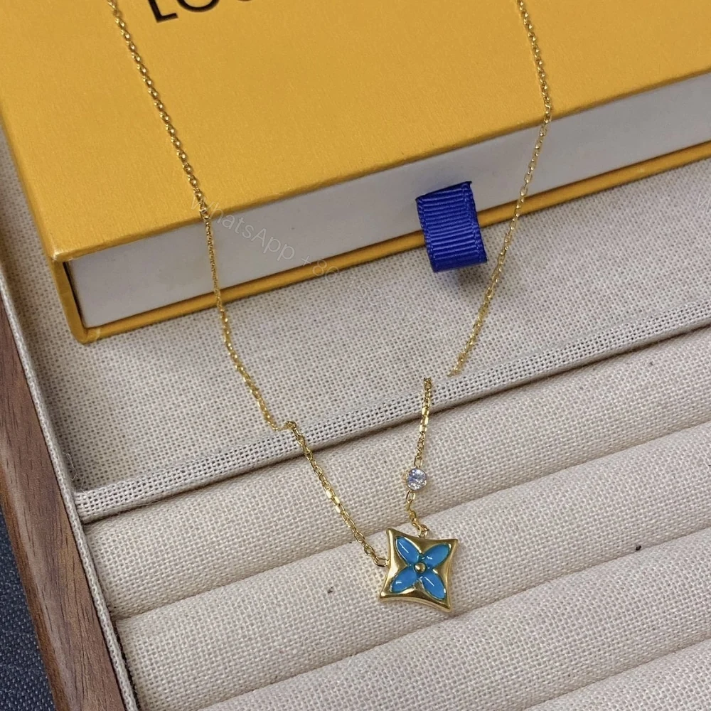 View 5 of LOUIS VUITTON COLOR BLOSSOM BB STAR PENDANT NECKLACE YELLOW GOLD Q03276