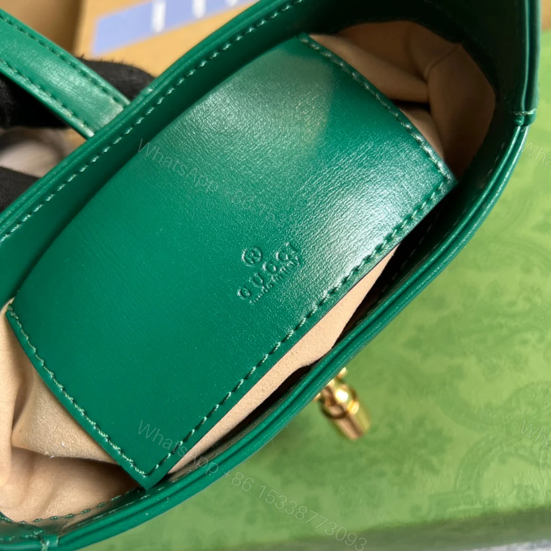 View 6 of GG JACKIE MINI 19 SHOULDER BAG IN GREEN FOREST CALFSKIN