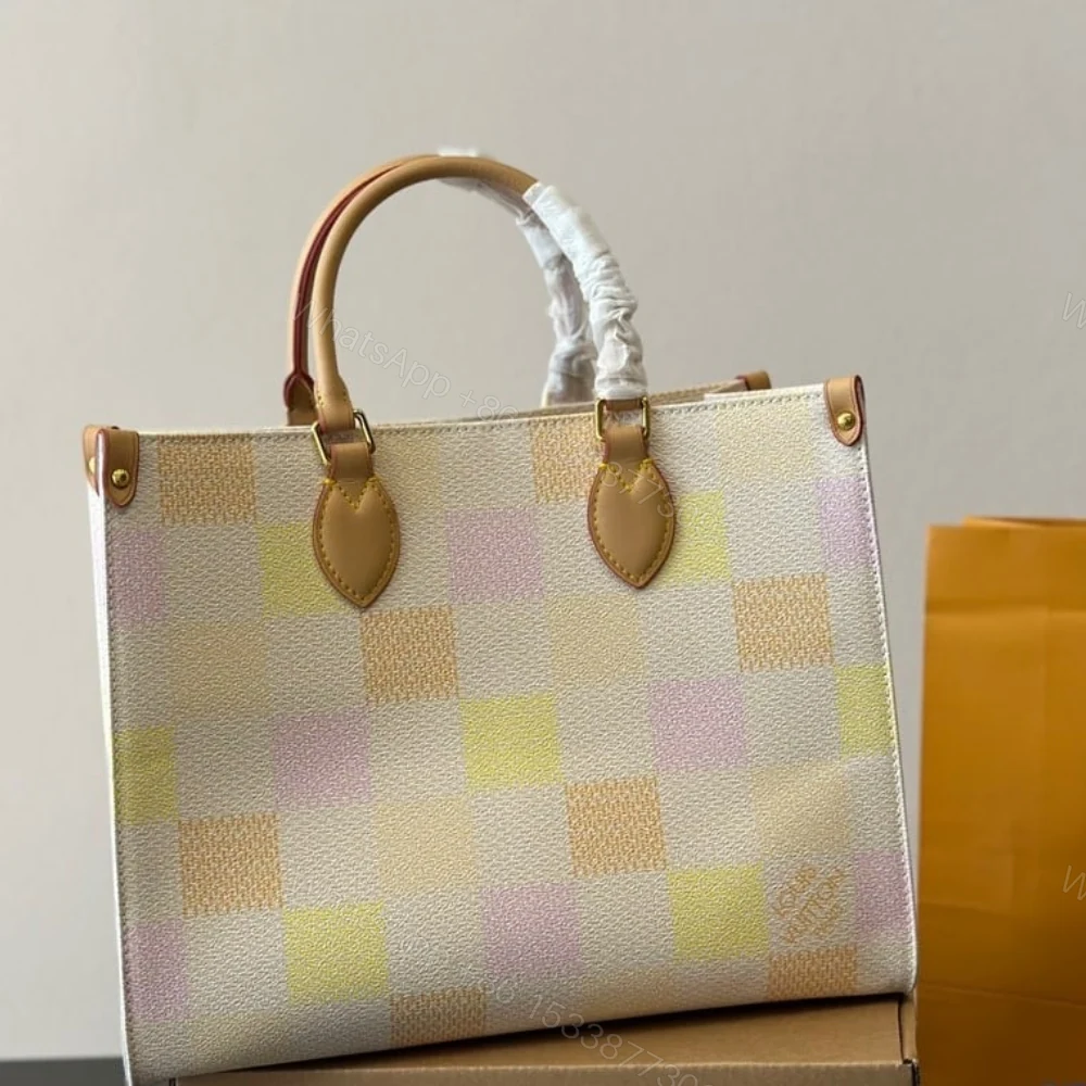 View 2 of Louis Vuitton Onthego MM Damier Canvas Peach 33Cm