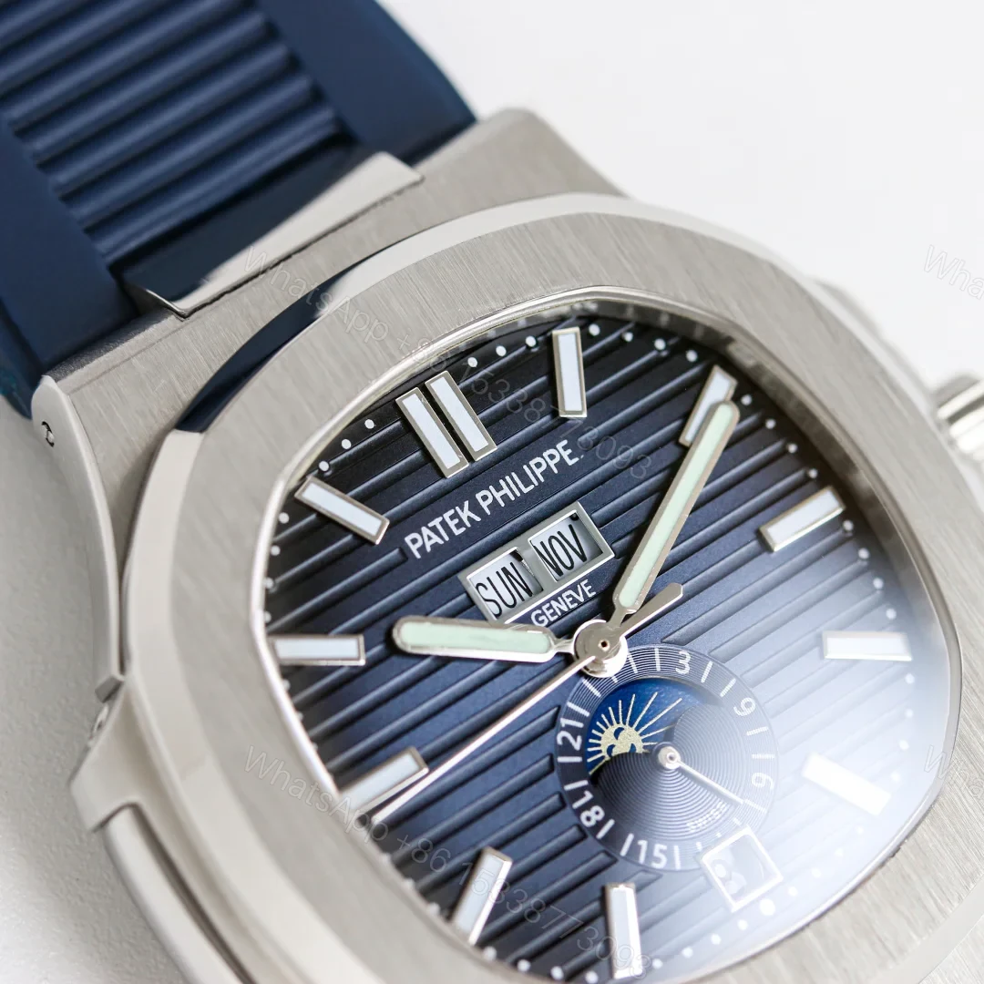 View 3 of Patek Philippe Nautilus Replica 41MM Premium Blue Dial Rubber Strap Edition PP-NT-BLU-RBR-41