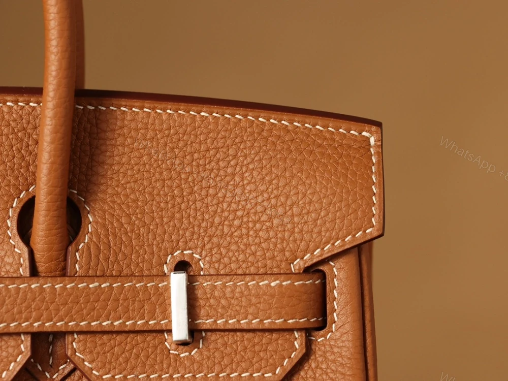 View 8 of 獨家正品級別高仿HermesBirkin25系列金棕銀扣