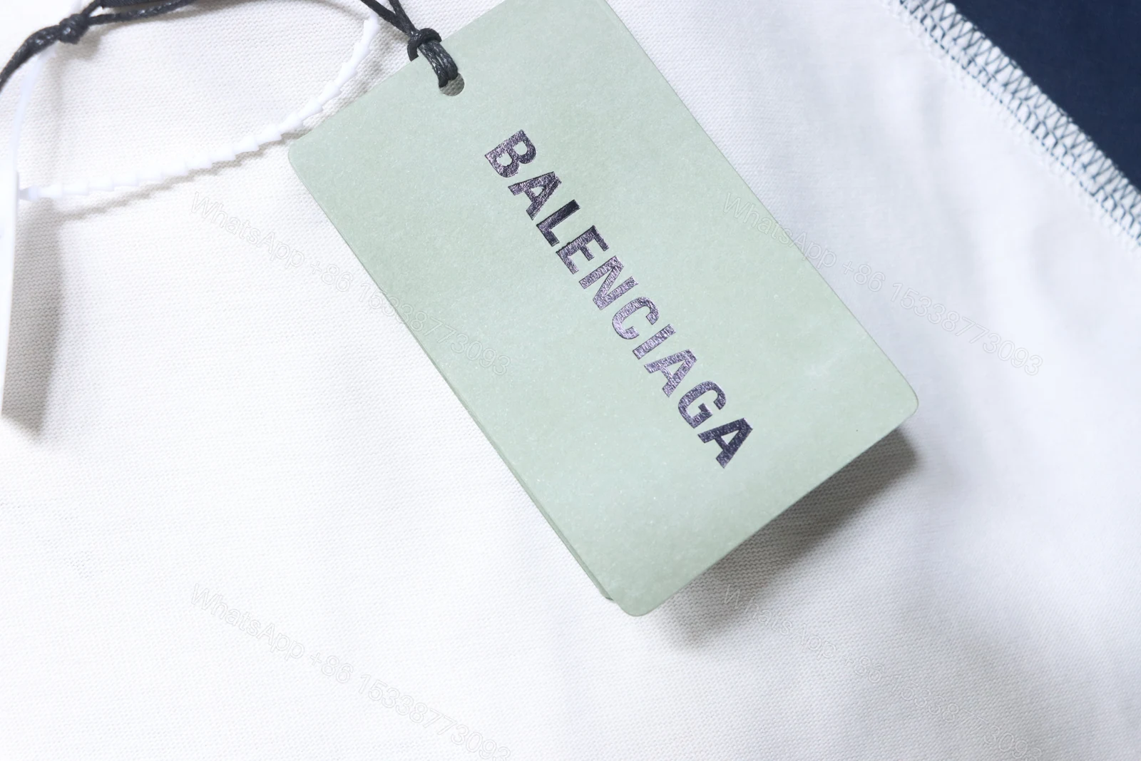 View 3 of Balenciaga Clothes 26SS Signature Letter Print Raglan Short Sleeve T-Shirt white