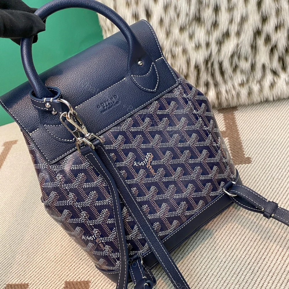 View 2 of 高仿Goyard*ALPIN3經典老花滿印雙肩包深藍免檢版