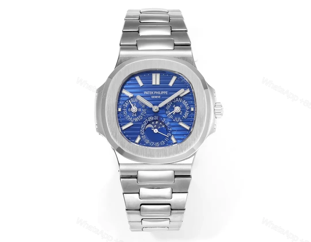 Patek Philippe Blue Nautilus Perpetual Calendar — view 1