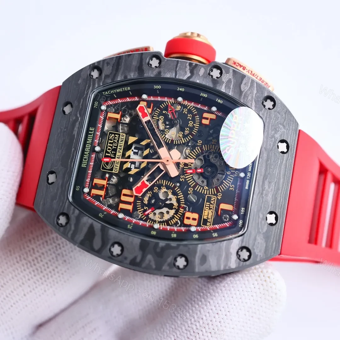 View 5 of BBR Factory Richard Mille RM011 Red Strap Watch