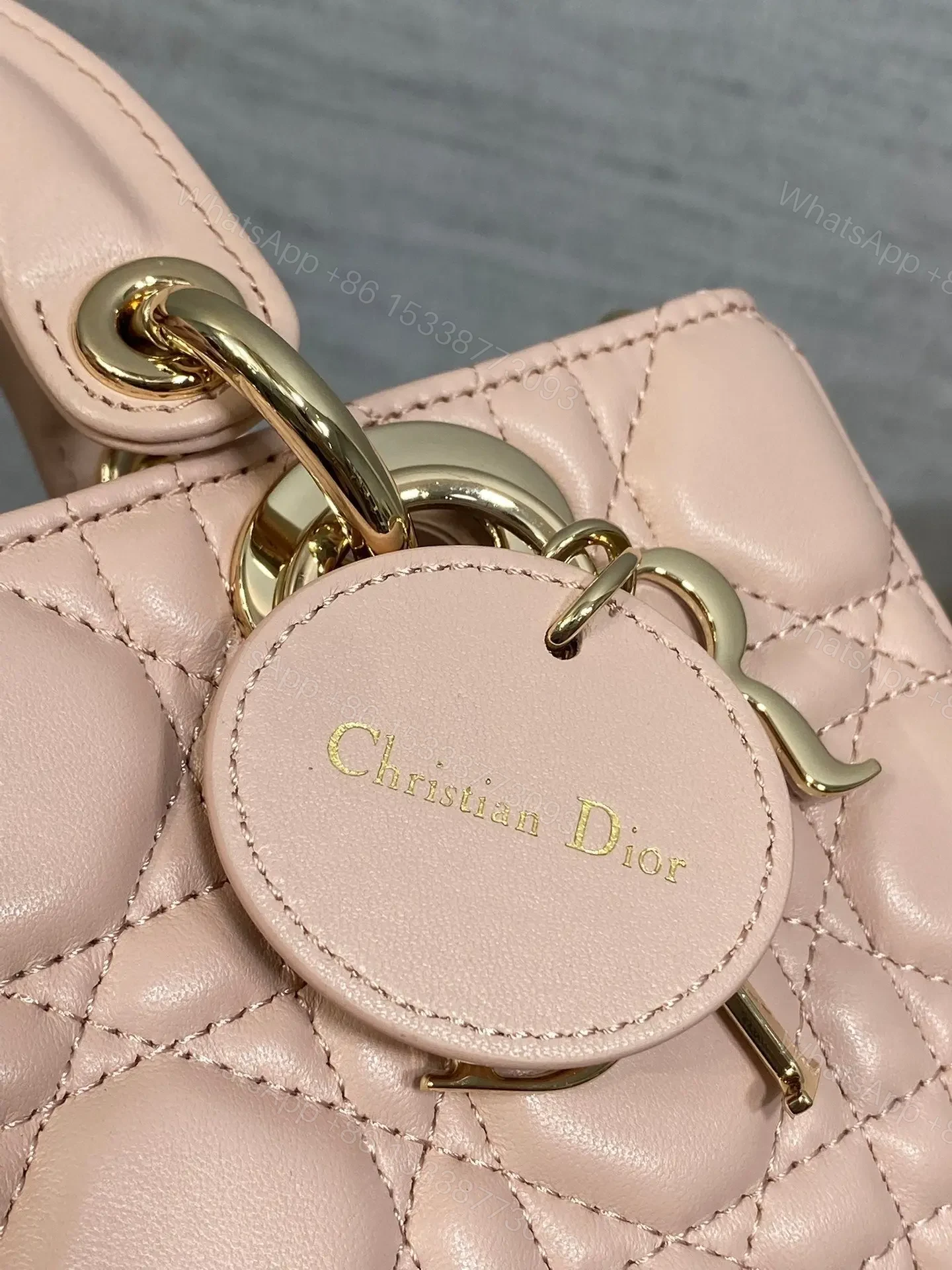 View 3 of DIOR MICRO LADY D-JOY 19 IN BLACK CALFSKIN GOLD HARDWARE