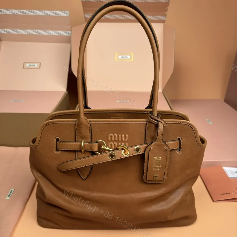 View 6 of 高仿miumiu*Aventure系列5BG291手提包棕色免檢版