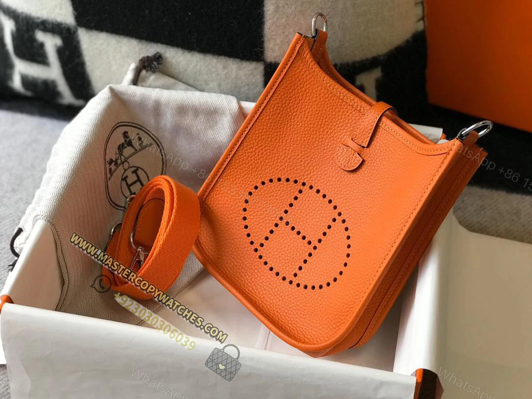 Hermes Evelyne III Mini Bag in Orange — view 1