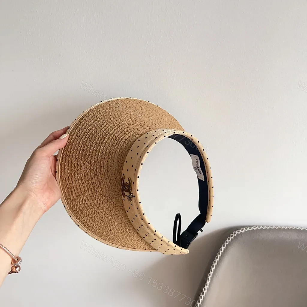 View 9 of Structured Straw Visor: Lightweight Breathable Luxury Sun Shield