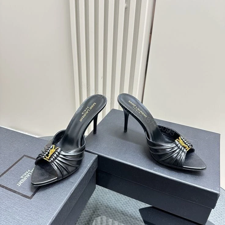 YSL FIRST COPY LUXURY PARTY-WEAR HEELS FOR WOMEN SANDALS — view 1