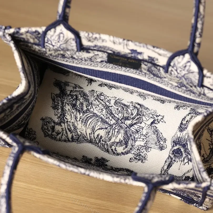 View 18 of 高仿Dior*BookTote系列藍色茹伊手袋S