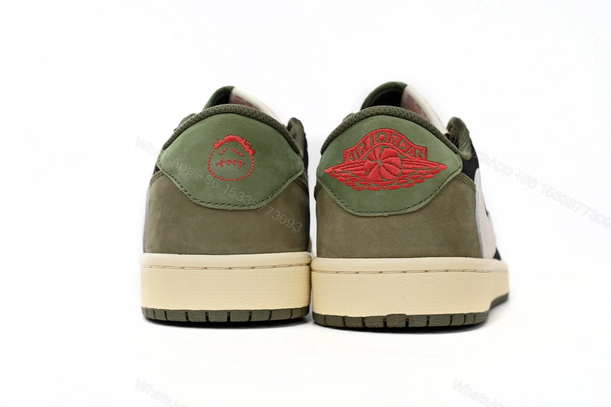 View 3 of Travis Scott x Air Jordan 1 Low Green Barb CQ4277-200