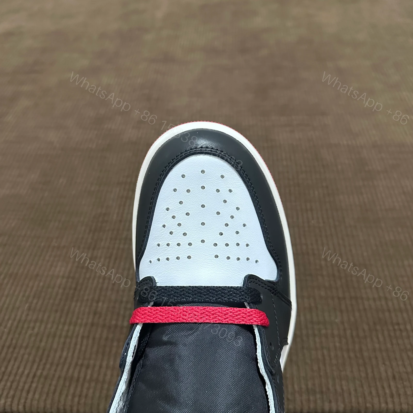 View 6 of Jordan 1 Retro High OG Black Toe Reimagined