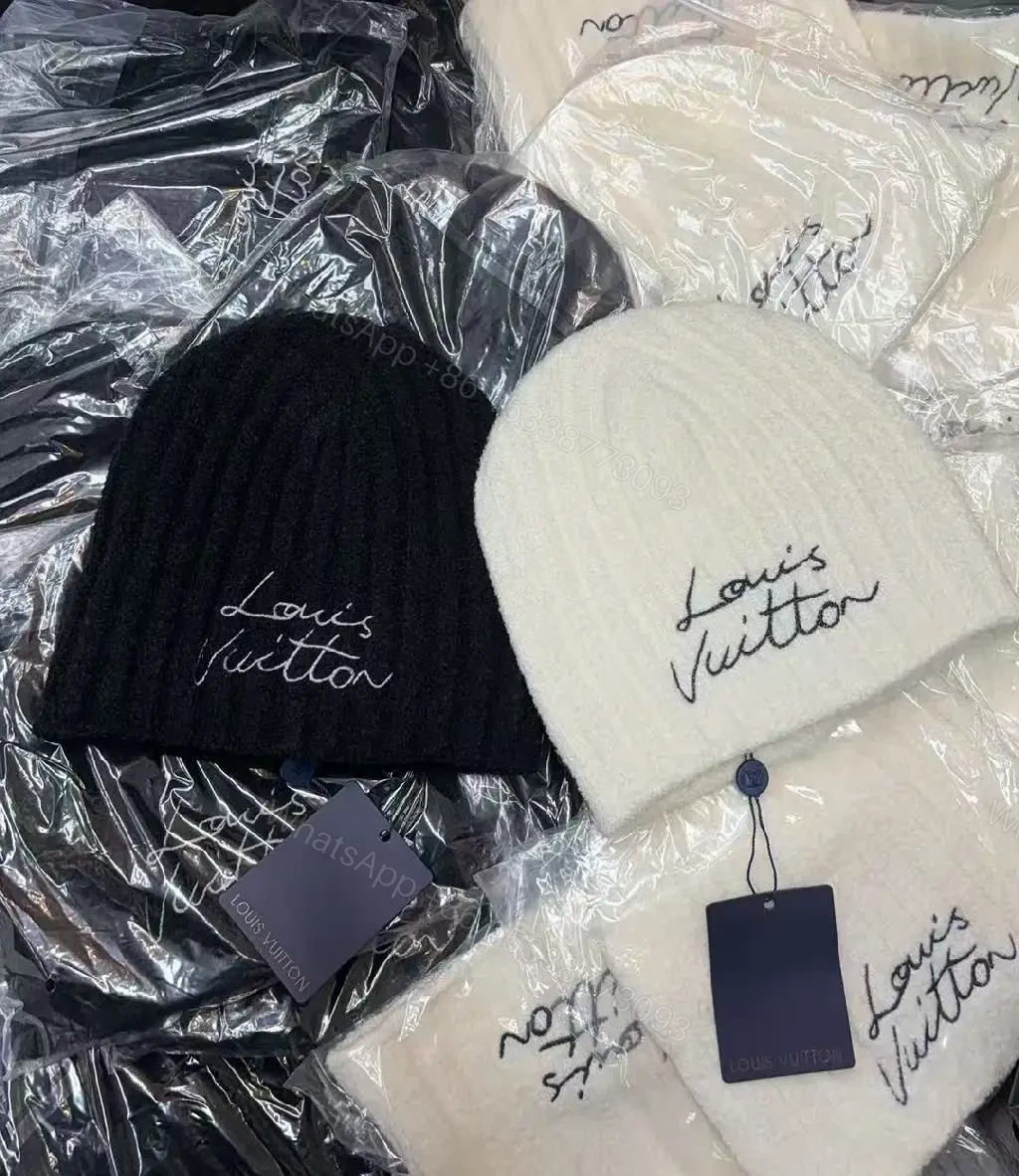Lux Knit Beanie — Black, White | Modern Luxury Warmth — view 1