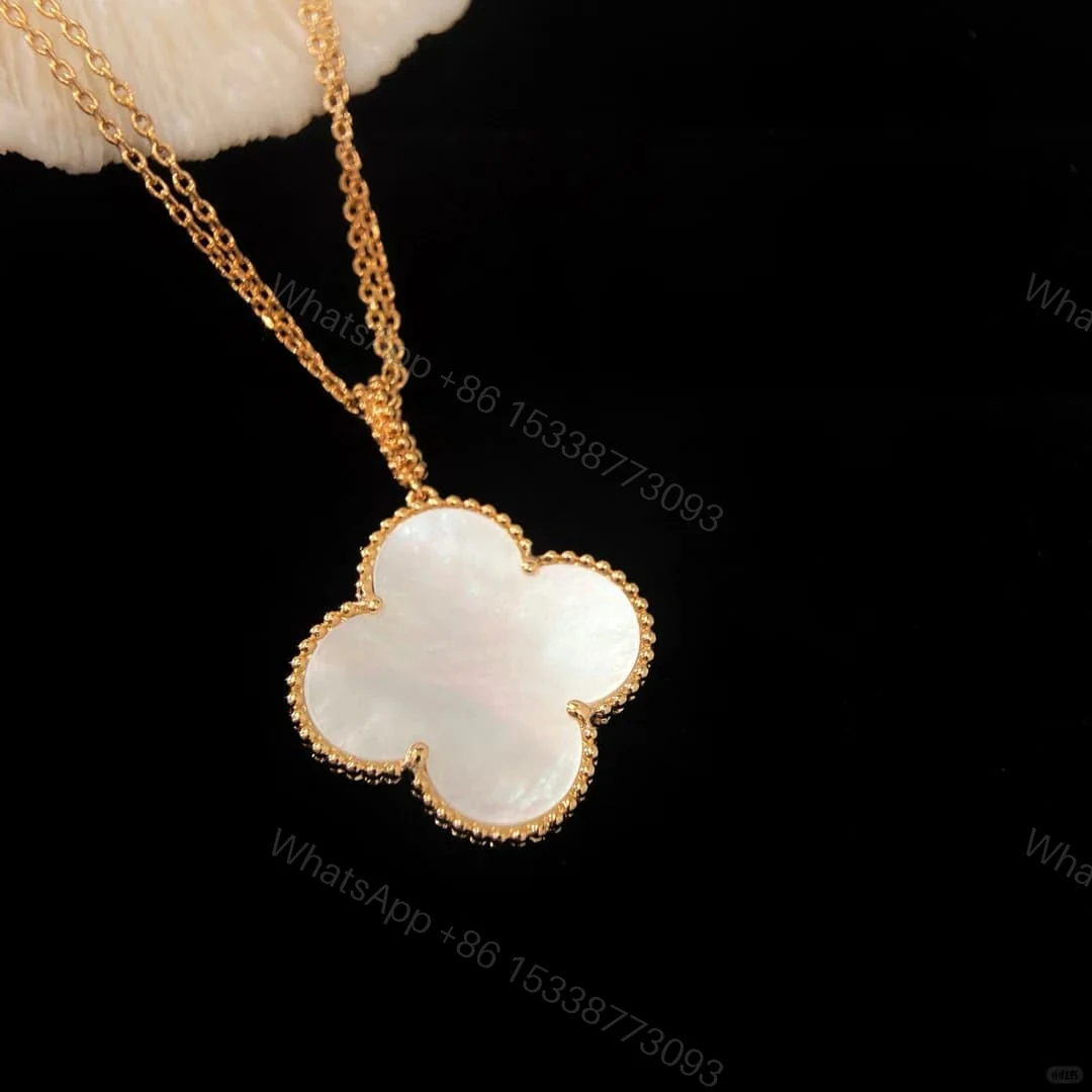 View 4 of VCA Magic Alhambra Pendant Necklace Mother Of Pearl VCARN32200