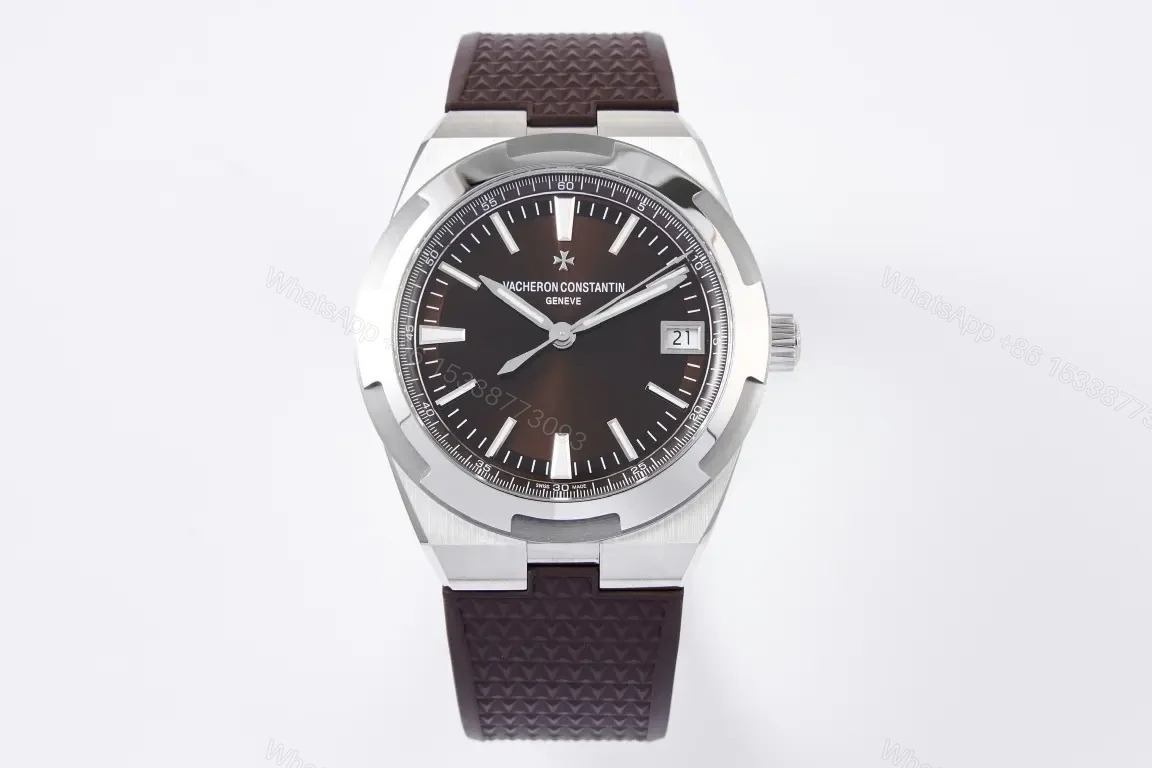 JJ Factory Vacheron Constantin Overseas 4500V Series – Stainless Steel Watch with Brown Strap, 41mm Case, Automatic Movement, Date Display, Geneva Seal Certified — view 1
