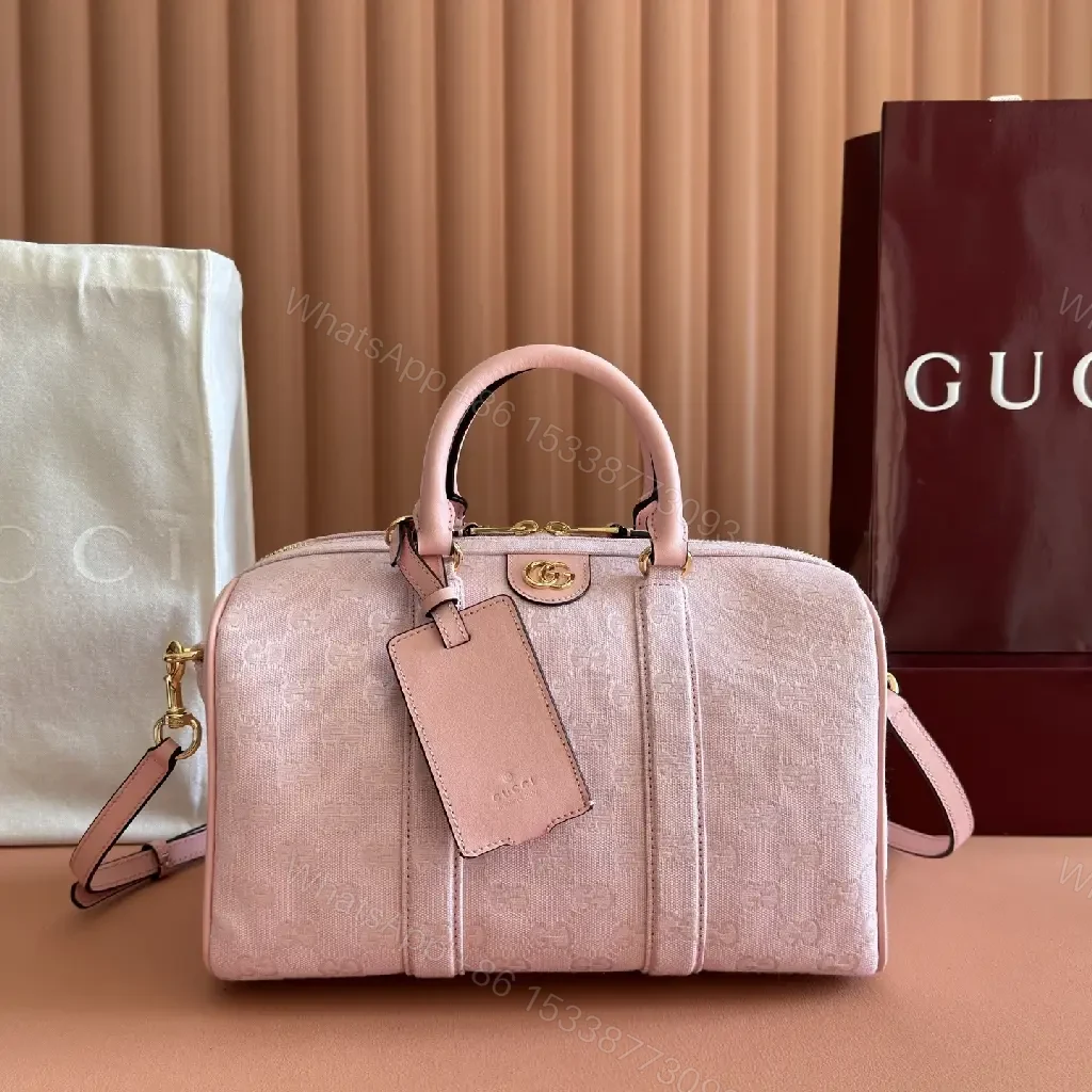 Soft Pink Jacquard Satchel: Subtle Pattern, Bold Presence — view 1