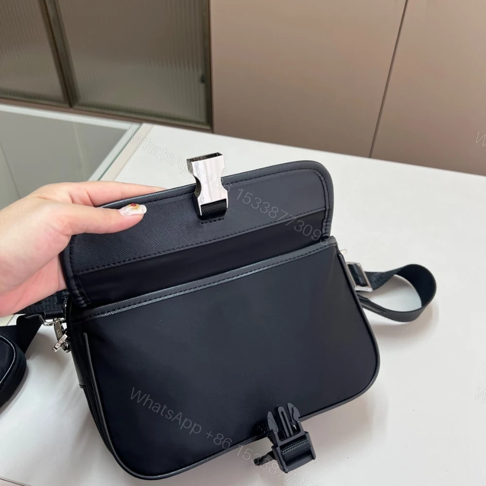 View 8 of Prada Re Nylon And Saffiano Shoulder Bag Black 24Cm