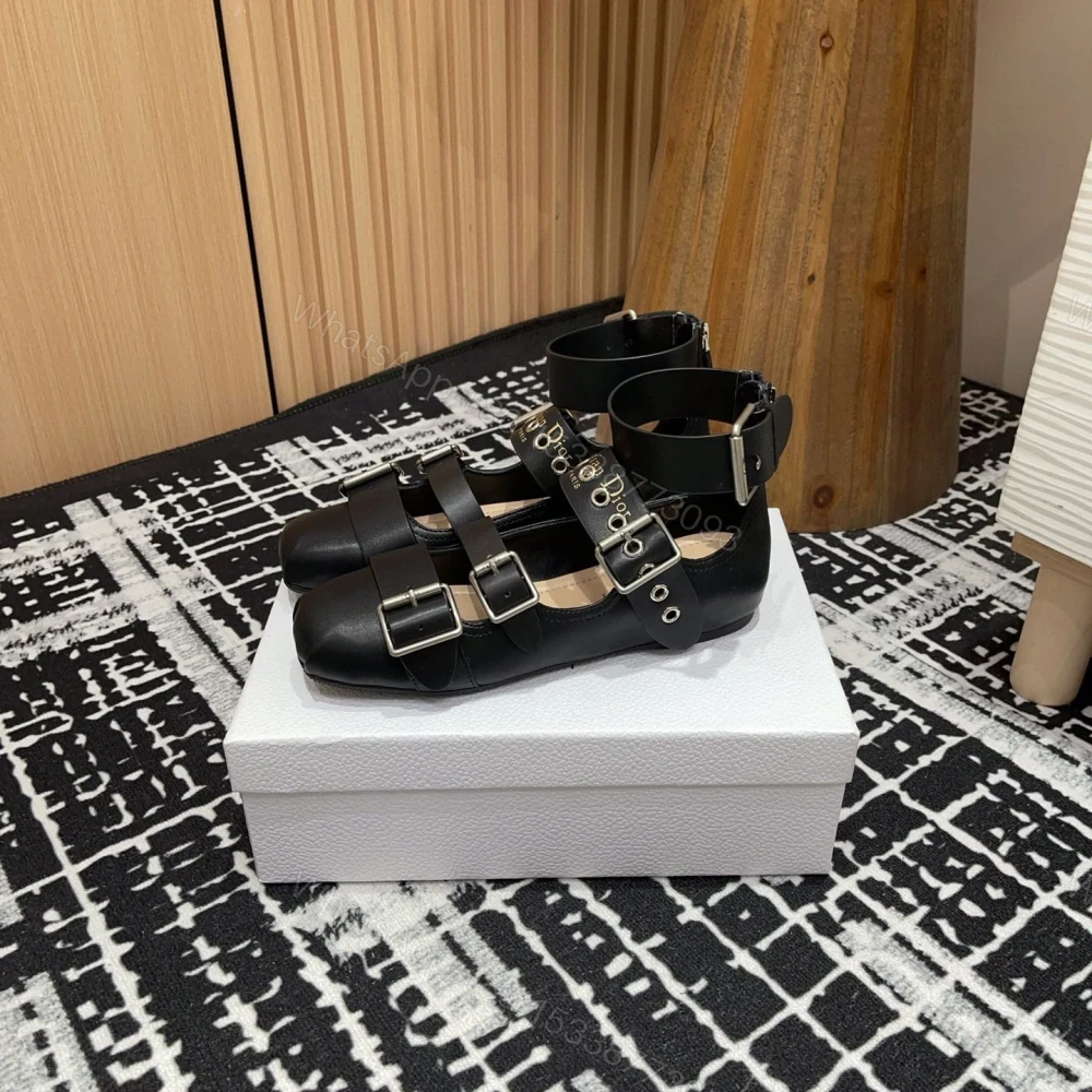 View 2 of 高仿Dior*Punk系列KCB962平頭塔扣樂福鞋黑色免檢版