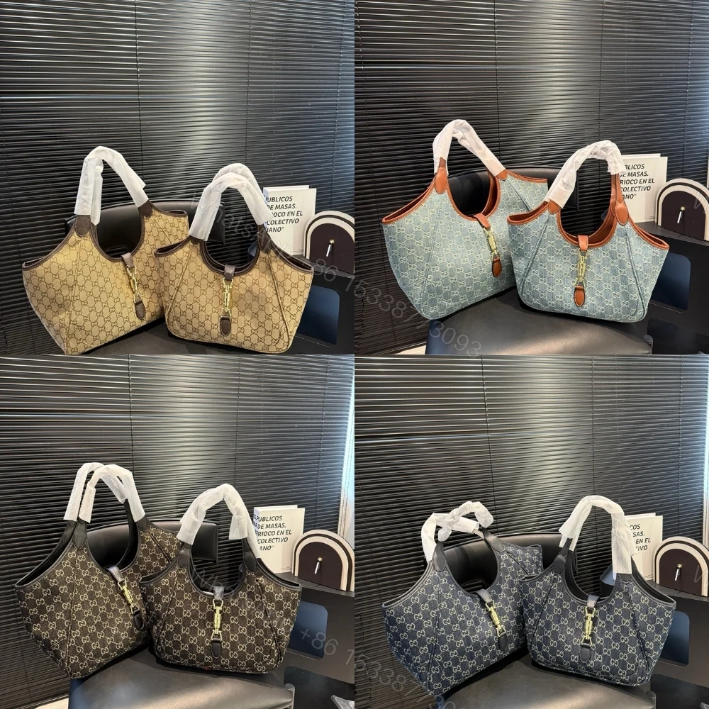 View 10 of Gucci Mercato Medium Tote Bag Denim Navy Blue 36Cm