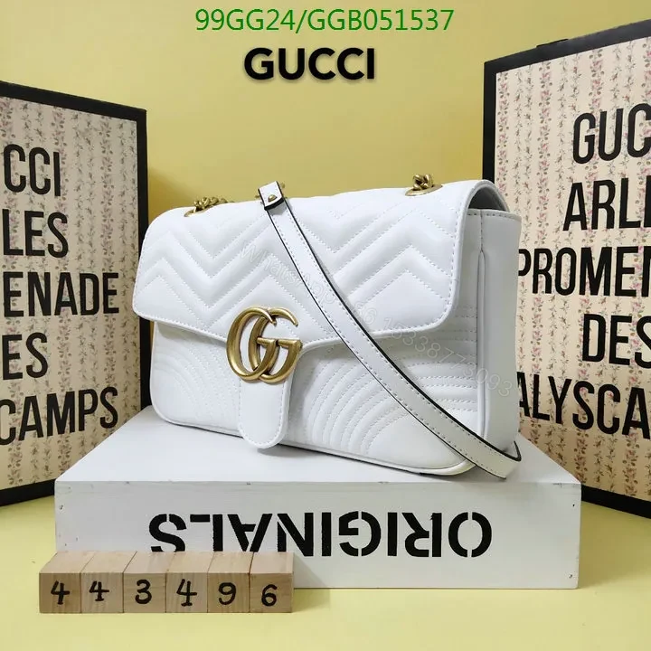 View 17 of Medium Gucci GG Marmont Shoulder Bag in Whitewith Gold Hardware 543219