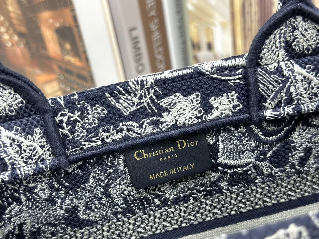View 4 of Structured Patterned Tote â€“ Dior-Inspired Graphic, Everyday Luxury Tote
