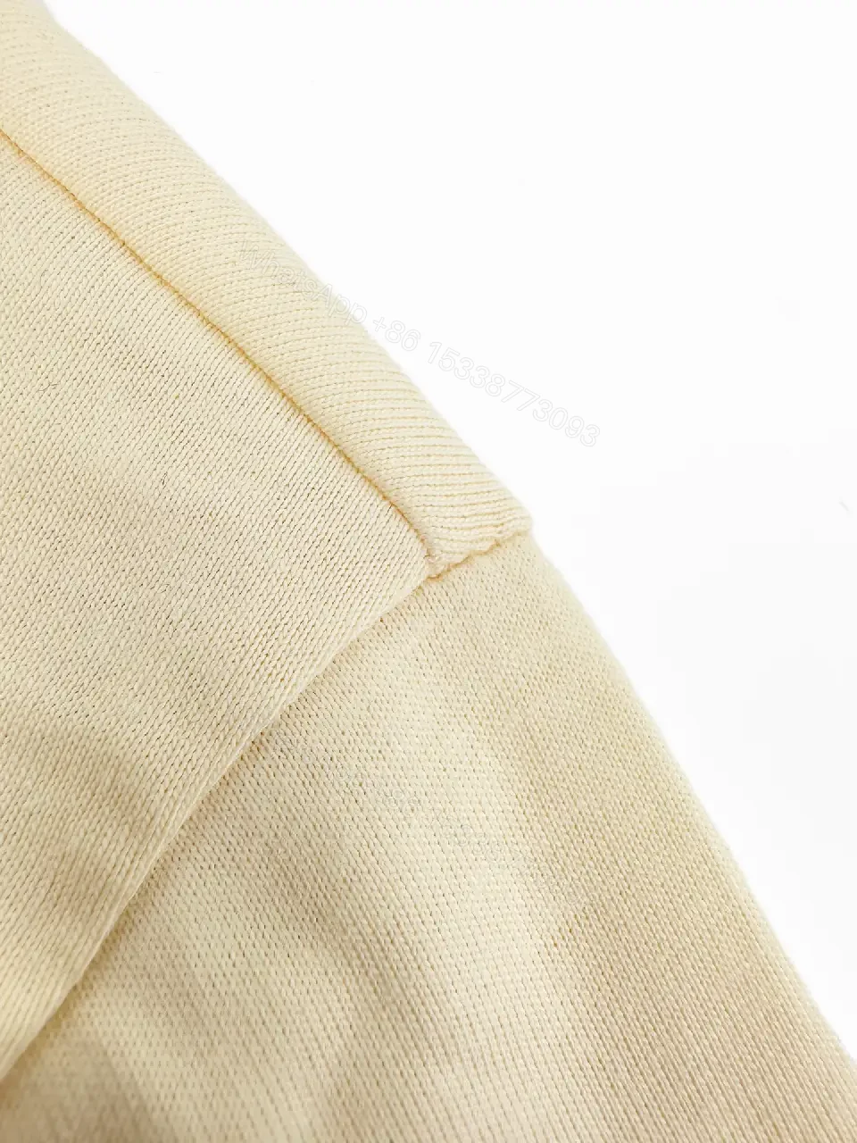 View 3 of Cream Cotton Casual T-Shirt Moncler Logo Emblem