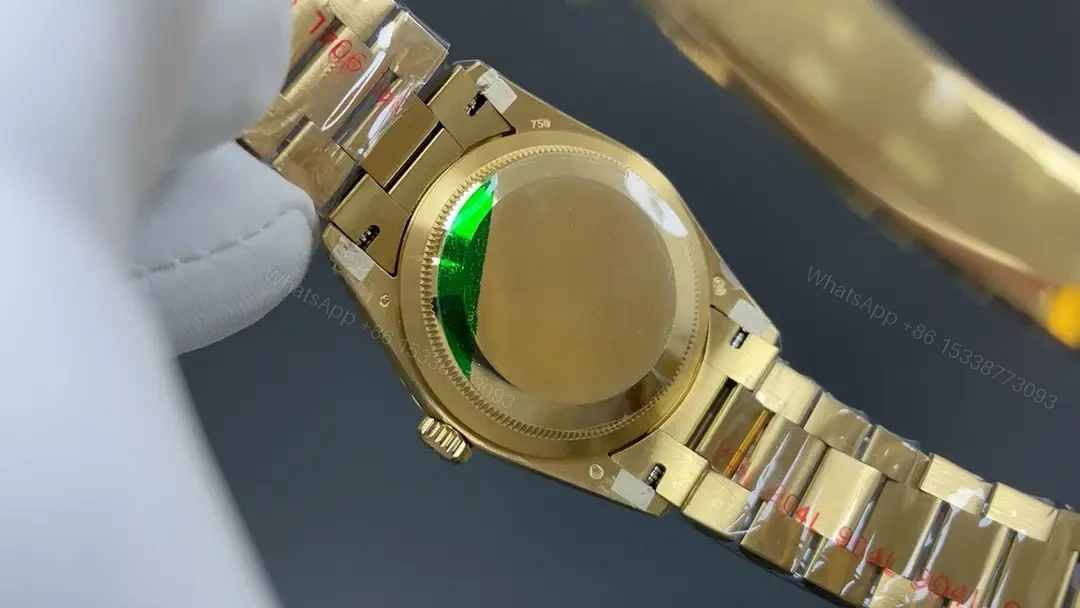View 6 of Rolex Day-Date 36 Yellow Gold Diamonds President Green 118348-0161