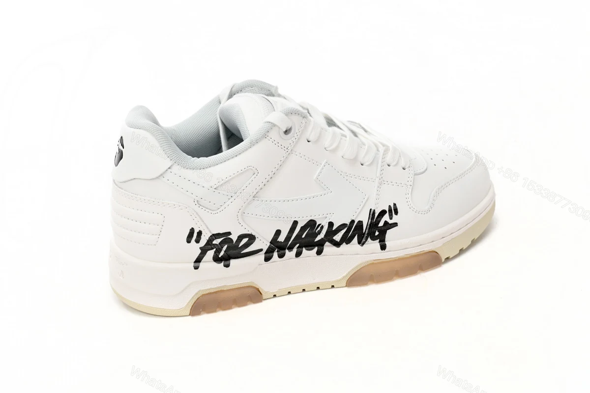 View 2 of OFF-WHITE Out Of Office OOO Low Tops For Walking White Black OMIA189R21 LEA00 20101