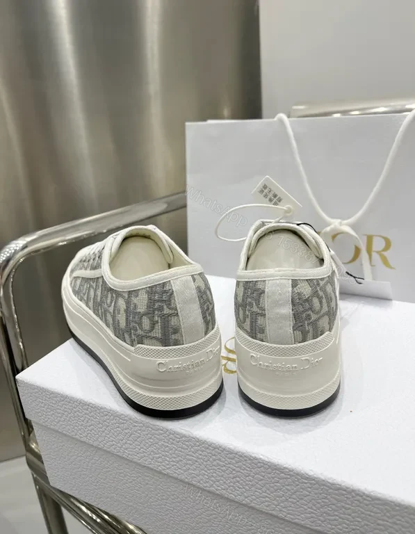 View 7 of Gray Micro-Patterned Dior Sneakers: Subtle Luxury Comfort