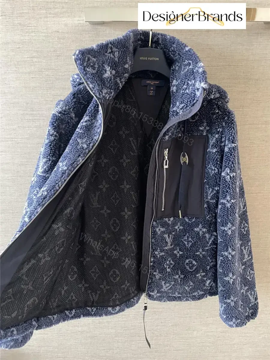 View 6 of Blue Denim-Texture Puffer Jacket: Luxe Everyday Outerwear