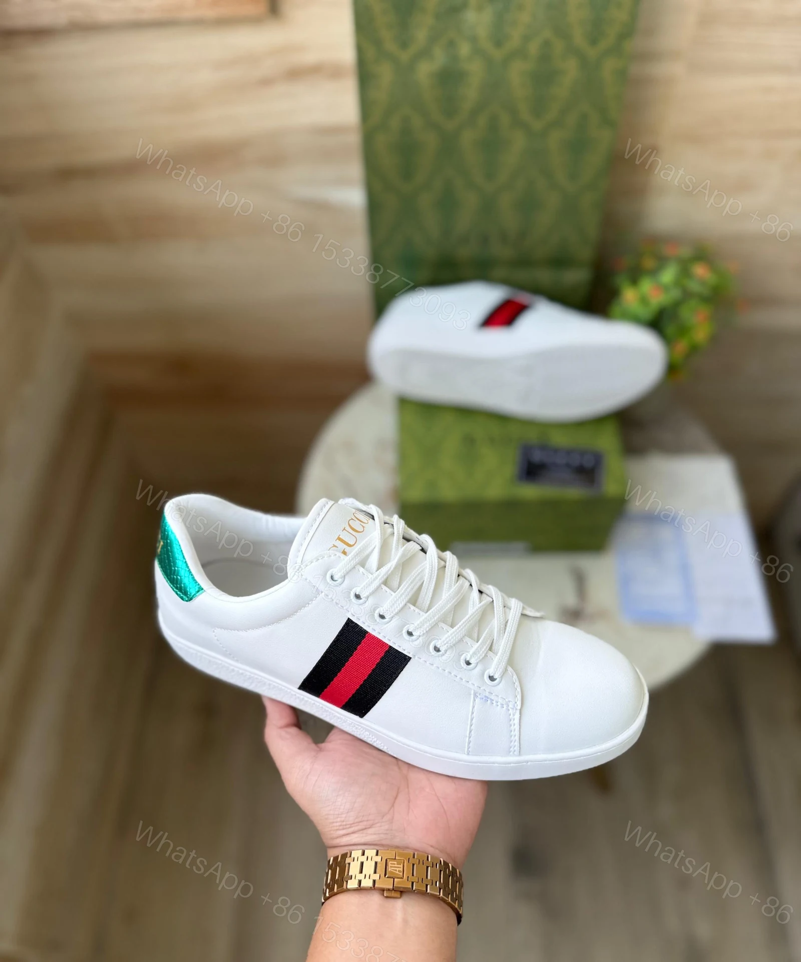 View 4 of FIRST COPY Gucci Ace Top Sneaker
