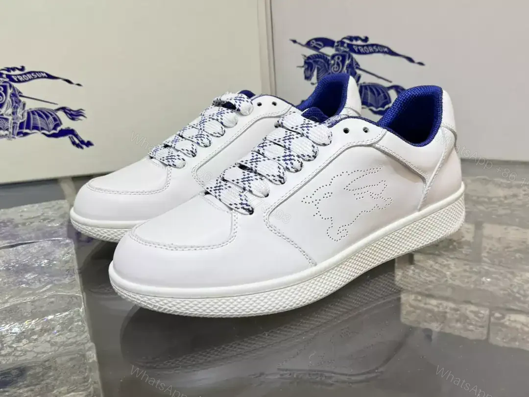 View 6 of BURBERRY LEATHER STOCK SNEAKERS IN WHITE – BBR091