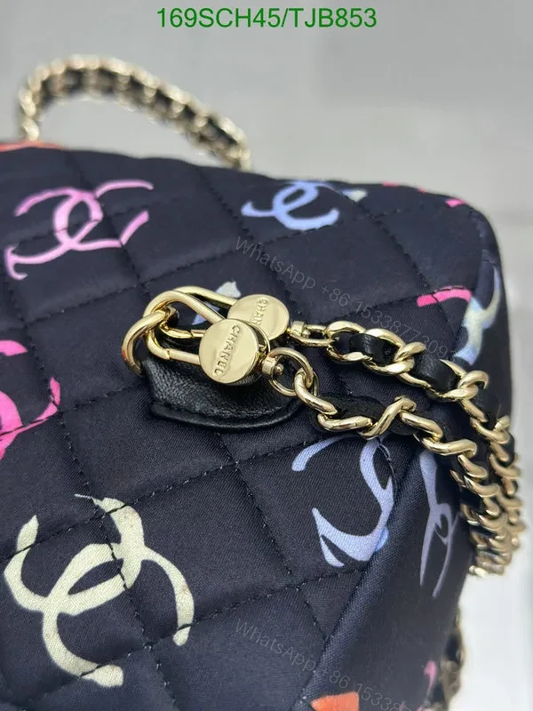 View 7 of Chanel Mini Backpack in Black Canvas and Leather PR7531