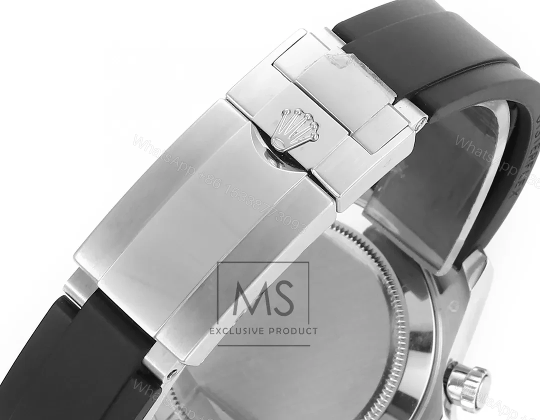 View 9 of GM Factory Clean Factory Rolex Daytona Black Rubber Strap Watch