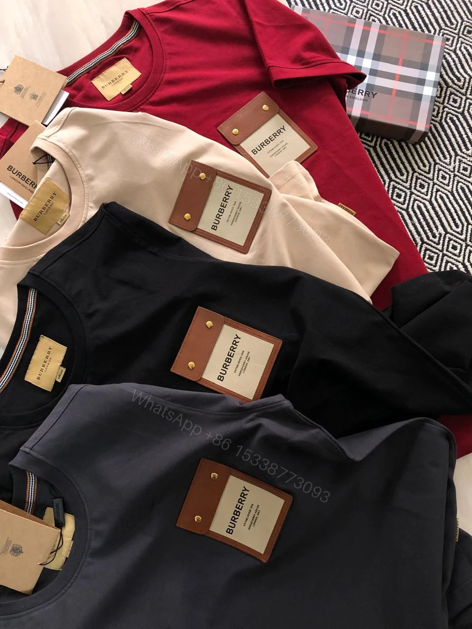 First Copy Burberry Cotton Lycra Tee — view 1