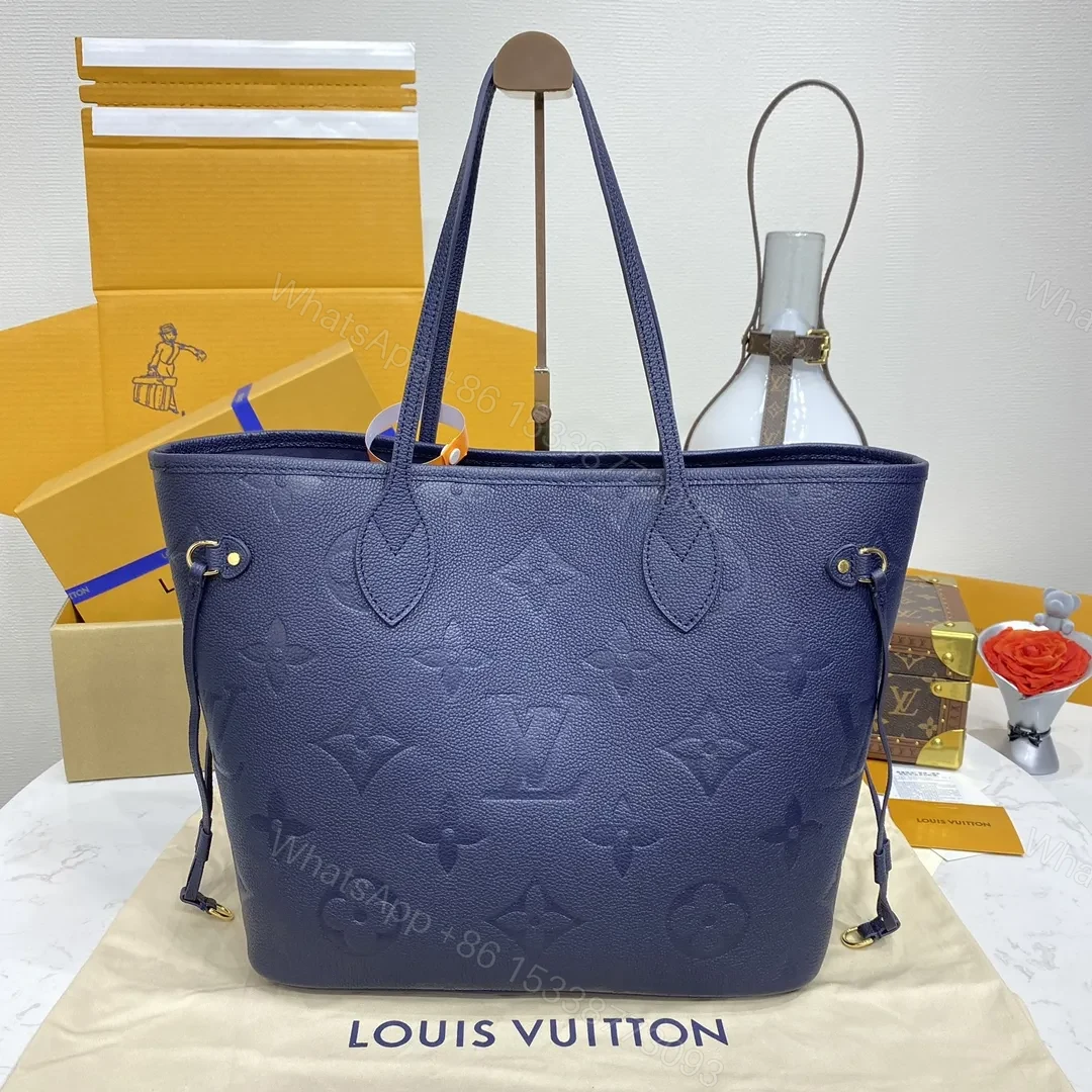 View 8 of LV Neverfull MM Monogram Empreinte Leather