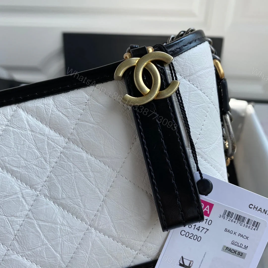 View 2 of CHANEL GABRIELLE MINI 20 HOBO BAG IN WHITE MIX BLACK
