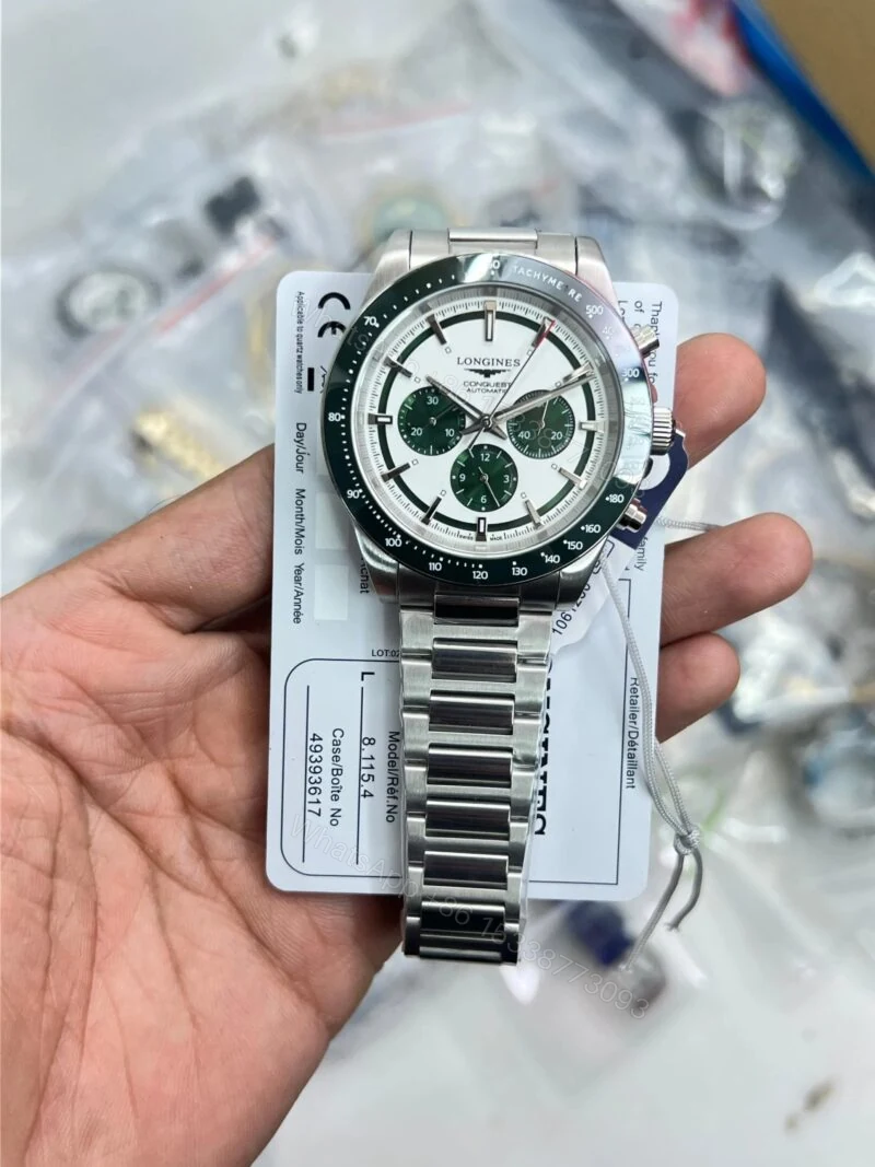 View 3 of Longines Conquest Chronograph Green 42mm Automatic