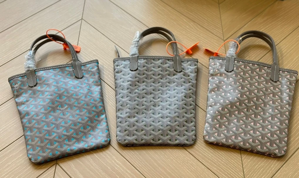 View 2 of GOYARD POITIERS CLAIRE VOIE BAG GREGE BLUE 24CM