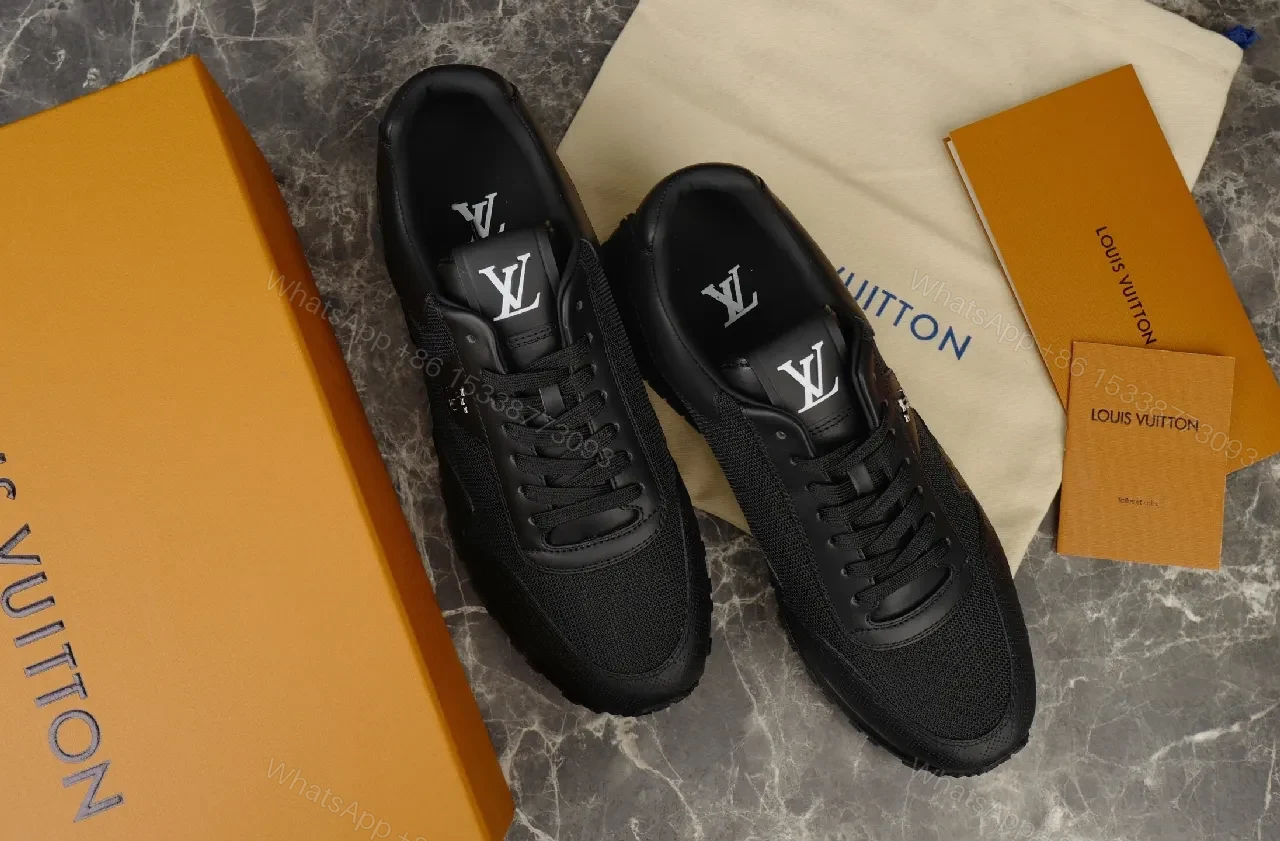 View 3 of Black Textured Sneakers: Subtle LV-Inspired Luxury Comfort
