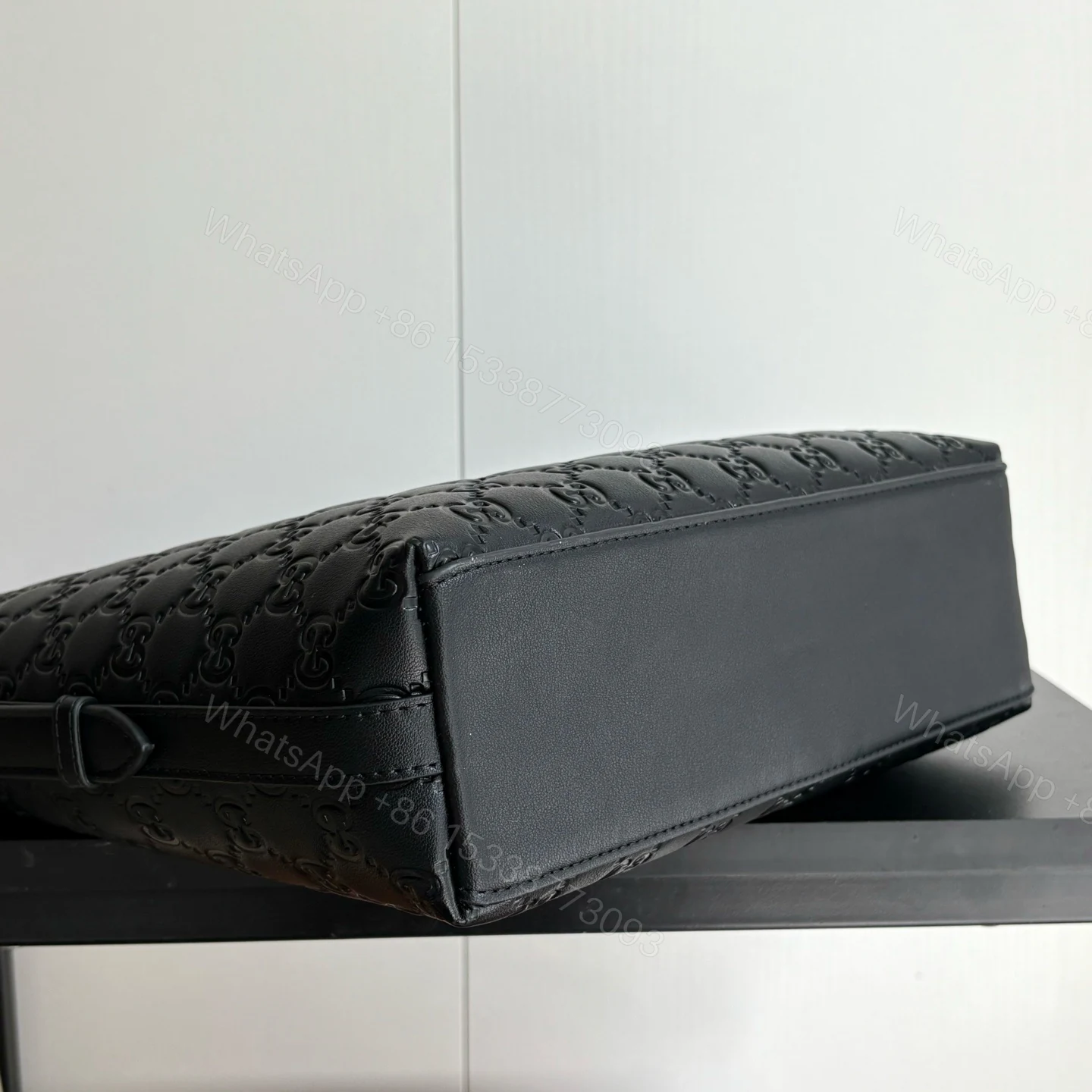 View 5 of Gucci Gg Emblem Small Shoulder Bag In Black Gg 26Cm