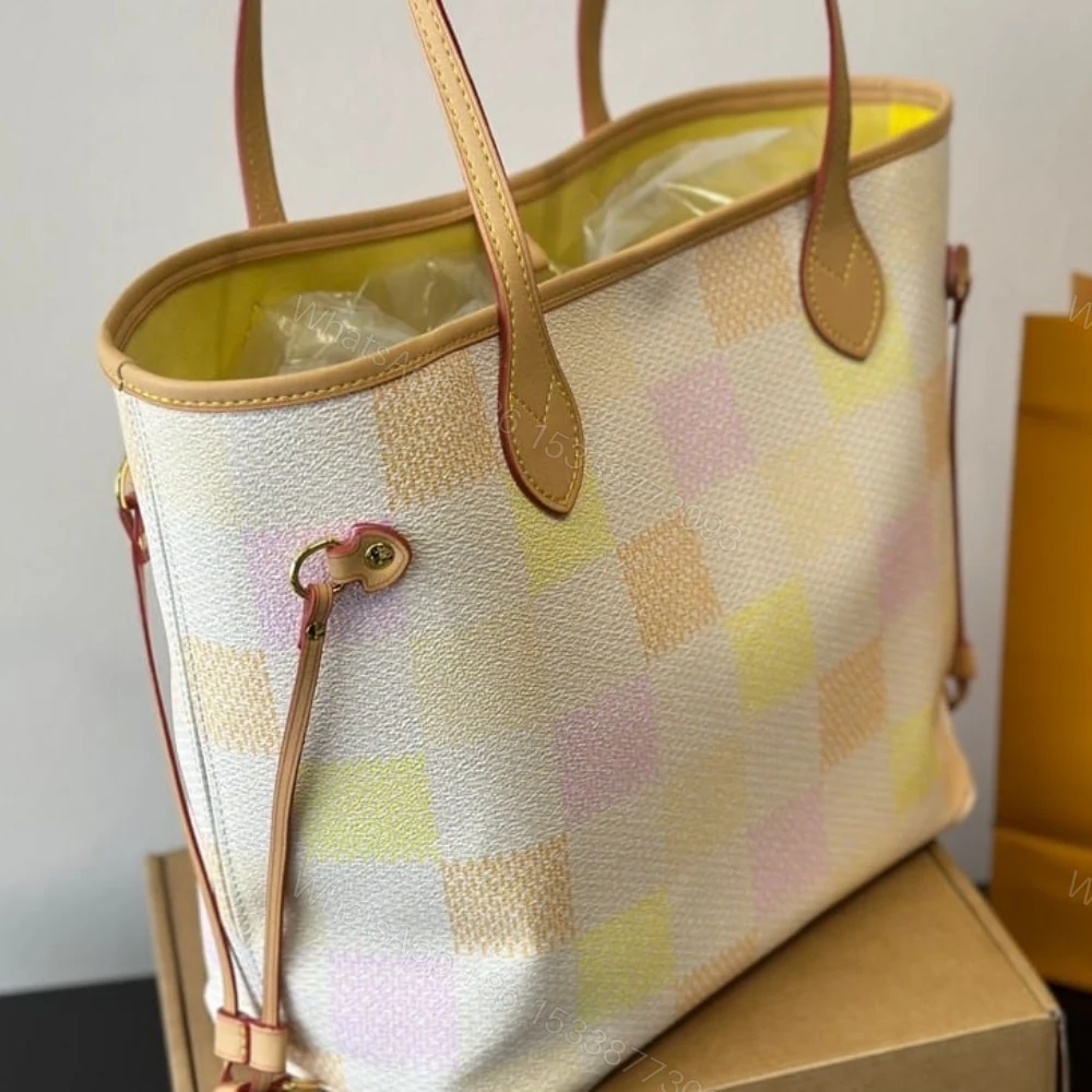 View 3 of Louis Vuitton Neverfull MM Damier Canvas Peach 31Cm N40668