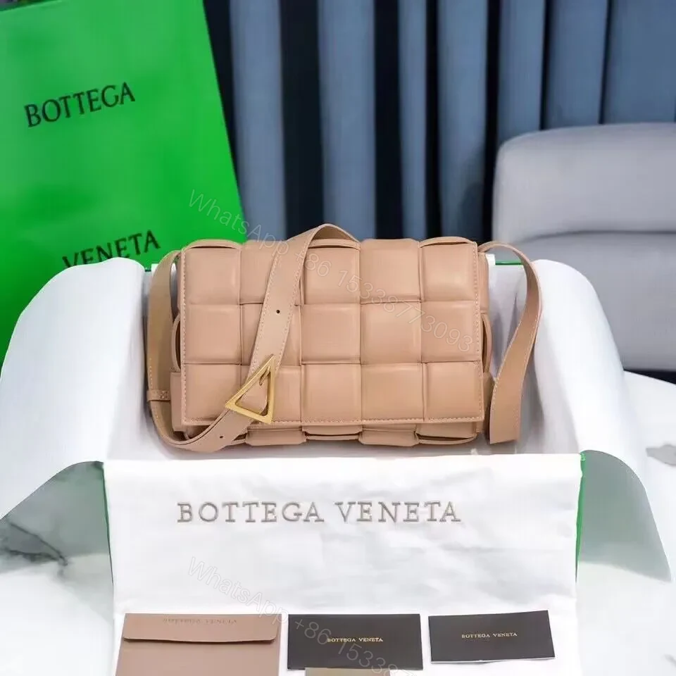 Textured Nude Crossbody: Grid-Tufted Vegan Leather, Compact Luxury Crossbody — view 1
