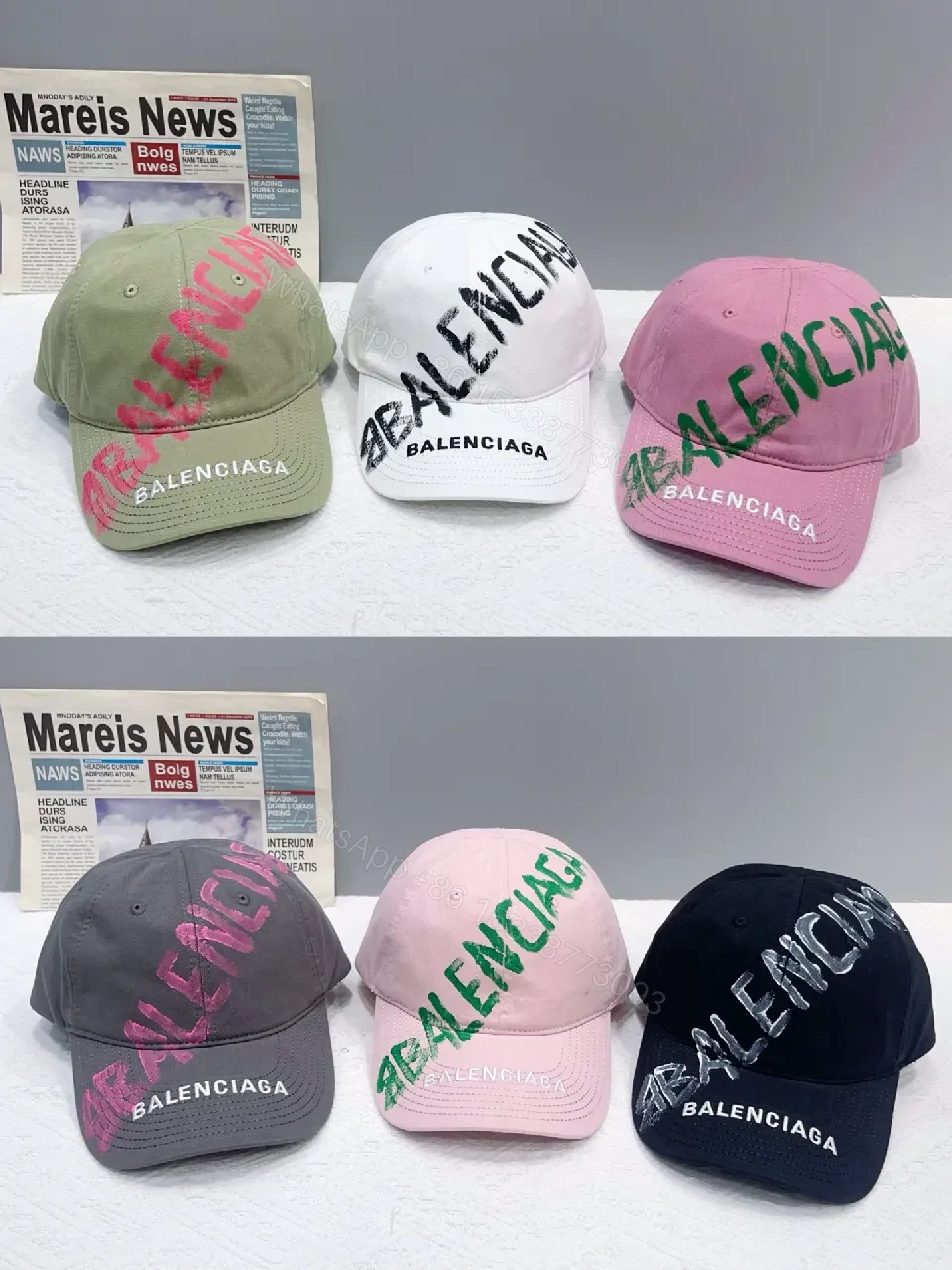 View 2 of Bold Monogram Cap: Colorful Logo, Premium Breathable cotton/blend, Unisex, Adjustable Fit Cap