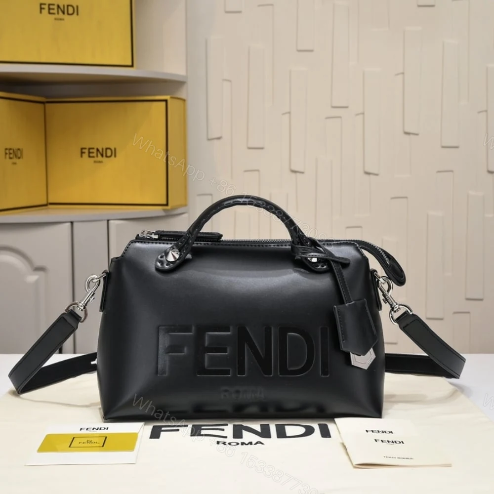 View 2 of FENDI BY THE WAY MEDIUM TOTE AND SHOULDER BAG BLACK 28CM